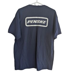 Penske Men's Extra Large Blue Short Sleeve‎ Graphic Tee Shirt